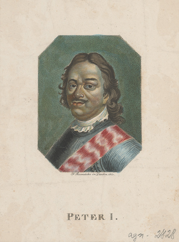 F. Rosmäsber – Podobizeň Petra I. - ruského cára 