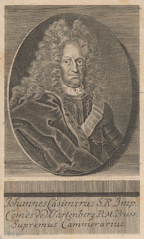 Nemecký grafik zo začiatku 18. storočia – Podobizeň Johanna Kazimíra z Wartenbergu 