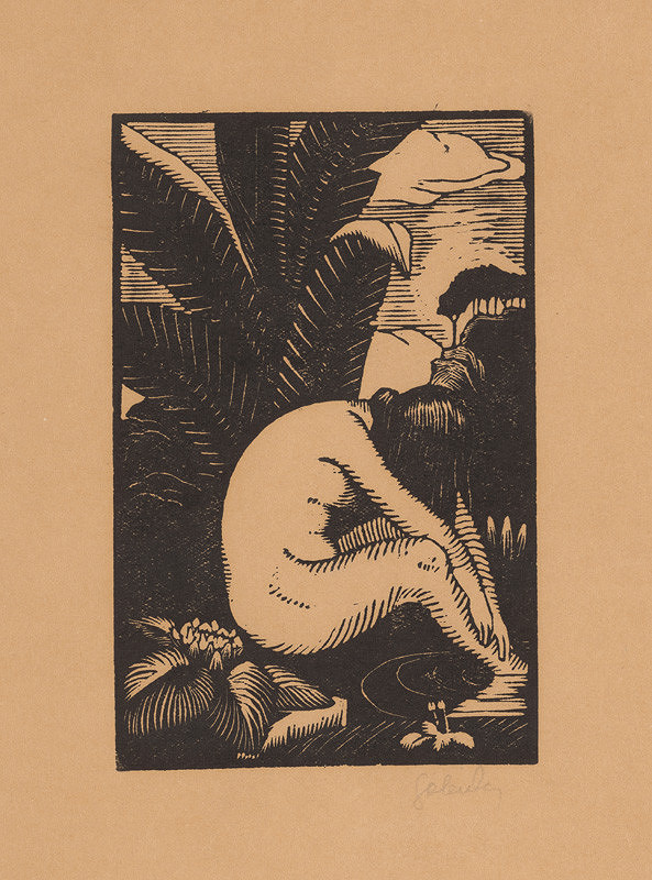 Mikuláš Galanda – Dievčenský akt pri vode 