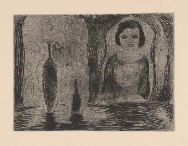 Mikuláš Galanda – Žena sediaca pri stole I. 