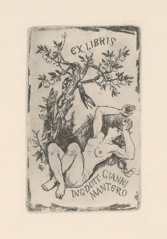 Jaroslav Vodrážka – Ex libris Ing. Dott. Gianni Mantero 