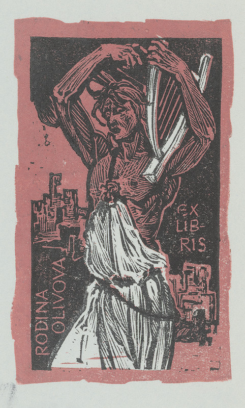 Jaroslav Vodrážka – Ex libris rodina Olivová 
