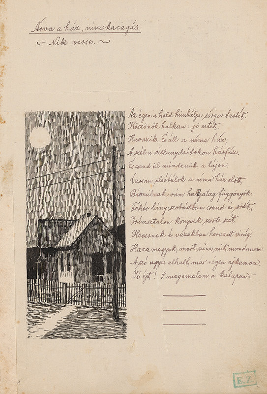 Mikuláš Galanda – Tóva a ház, nincskacagás 