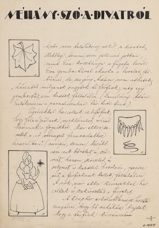 Mikuláš Galanda – Héhány szó a divatról 