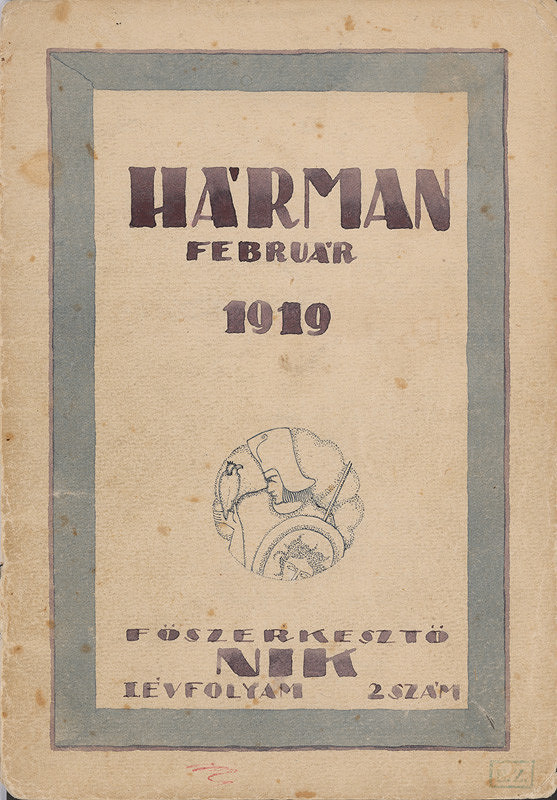 Mikuláš Galanda – Obálka časopisu Hárman. Február 1919. 2. szám. 