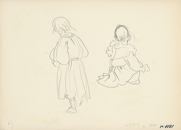 Jaroslav Vodrážka – Štúdia dvoch dievčatiok 