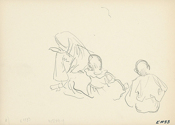 Jaroslav Vodrážka – Tri sediace figúry 