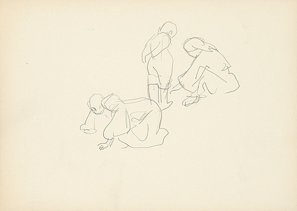 Jaroslav Vodrážka – Štyri deti pri hre 