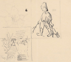 Mikuláš Galanda – Tri študijné kresby k obálke 