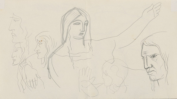 Mikuláš Galanda – Štúdia postáv k obrazu II 