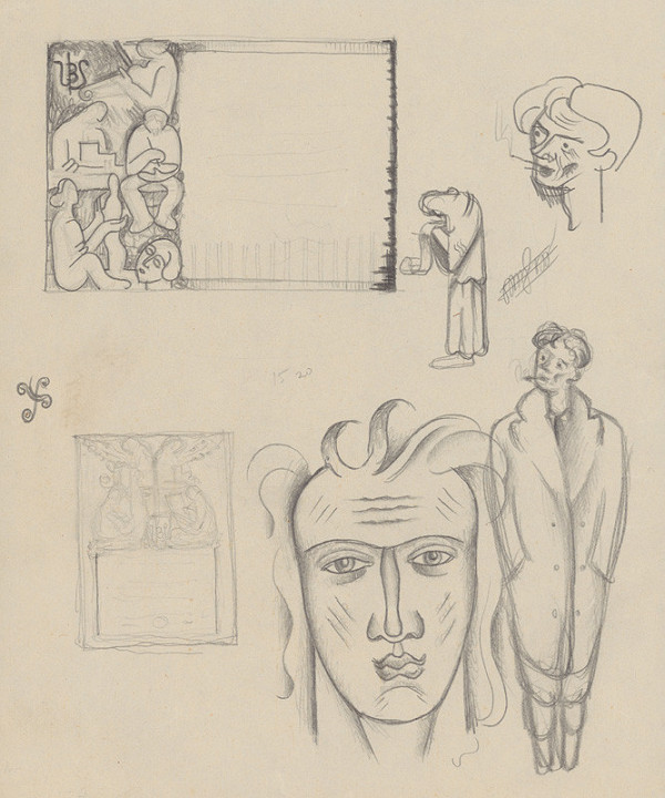 Mikuláš Galanda – Štúdia hláv a postáv, obálka UBS 