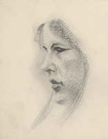 Mikuláš Galanda – Portrét dievčaťa z profilu 