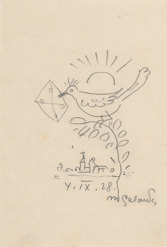 Mikuláš Galanda – Vtáčik s listom v zobáčiku