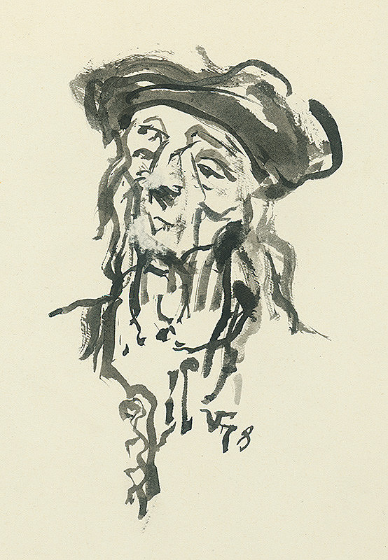Jaroslav Vodrážka – Hlava starca v klobúku