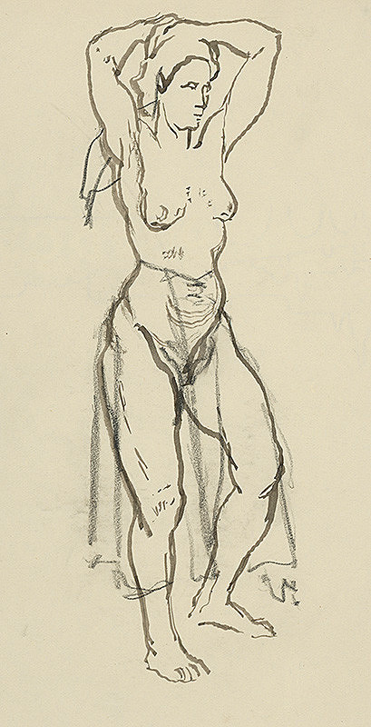 Jaroslav Vodrážka – Štúdia ženského aktu 2. 