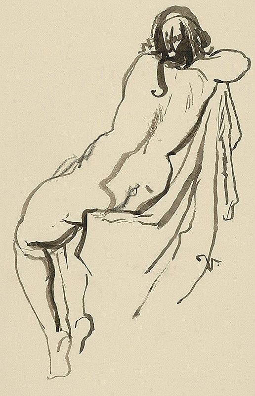 Jaroslav Vodrážka – Štúdia ženského aktu 3. 