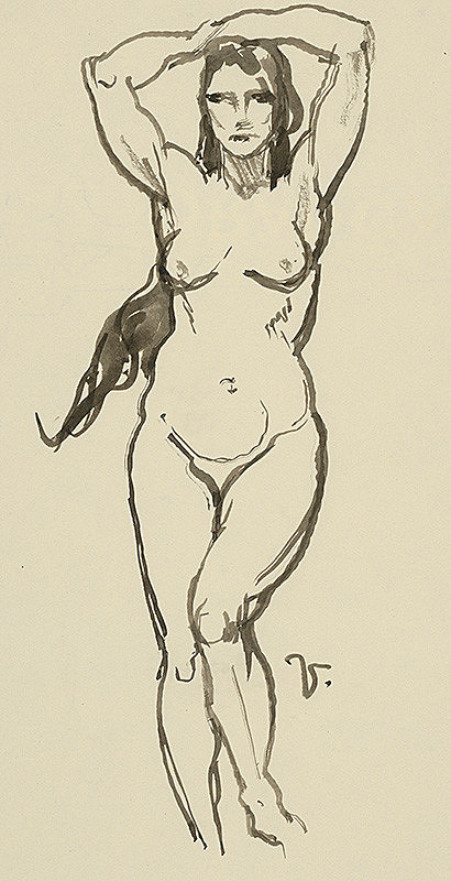 Jaroslav Vodrážka – Štúdia ženského aktu 5. 