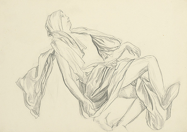 Jaroslav Vodrážka – Polosediaca žena v drapérii 