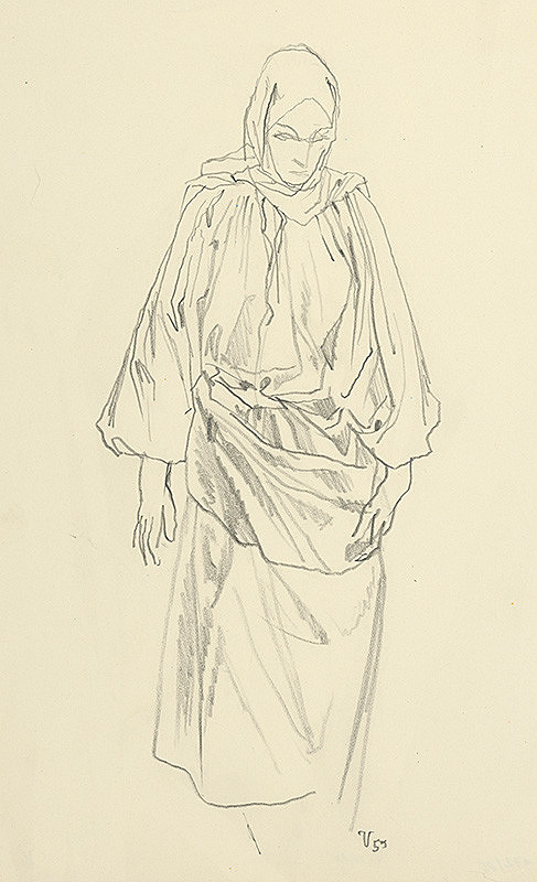 Jaroslav Vodrážka – Žena v ľudovom pracovnom odeve 