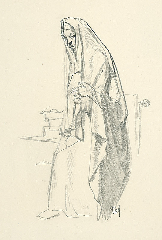 Jaroslav Vodrážka – Žena v drapérii 