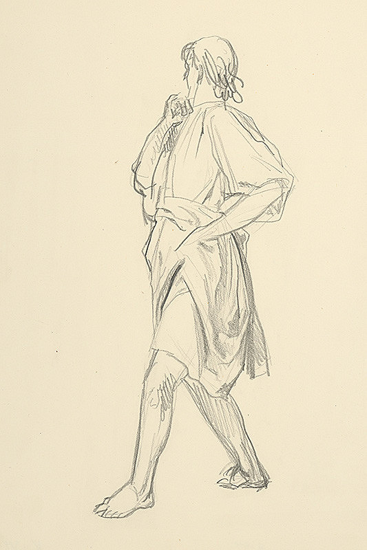 Jaroslav Vodrážka – Kráčajúca postava v podkasanom odeve 