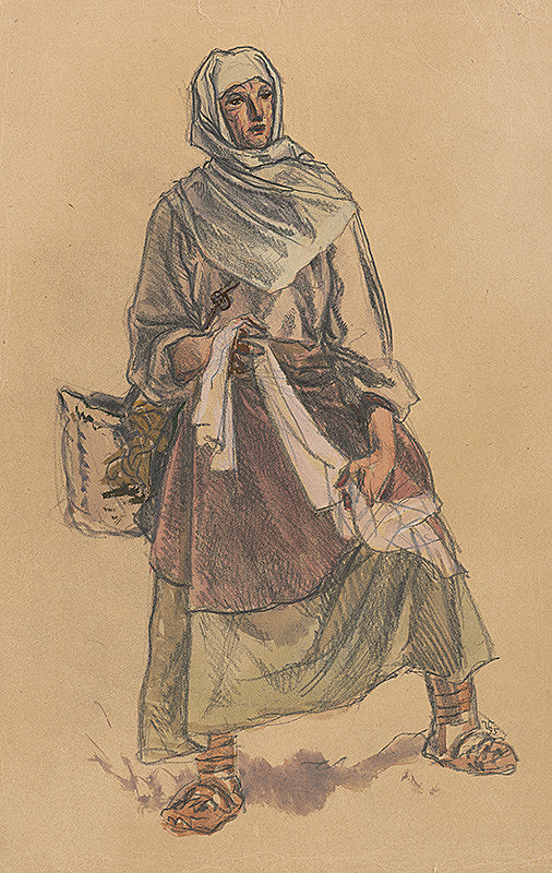 Jaroslav Vodrážka – Dedinská žena s košíkom 