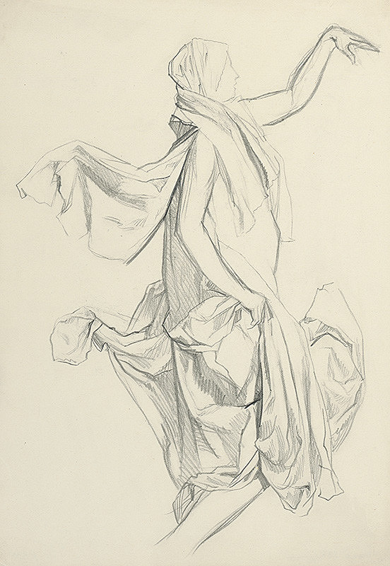 Jaroslav Vodrážka – Kľačiaca žena s vlajúcou drapériou 