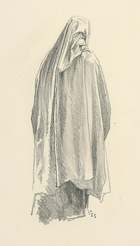 Jaroslav Vodrážka – Stojaca postava v plášti 