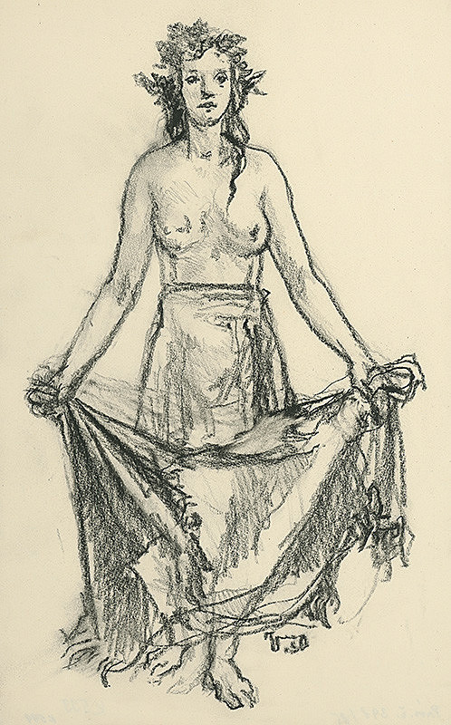 Jaroslav Vodrážka – Žena s rozprestretou drapériou 