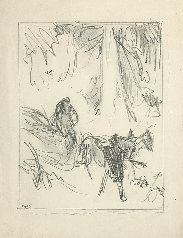 Jaroslav Vodrážka – S koňmi v lese 