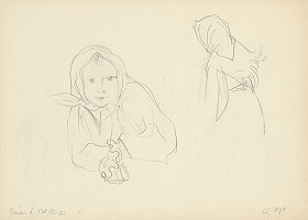 Jaroslav Vodrážka – Dva náčrty dievčatka 