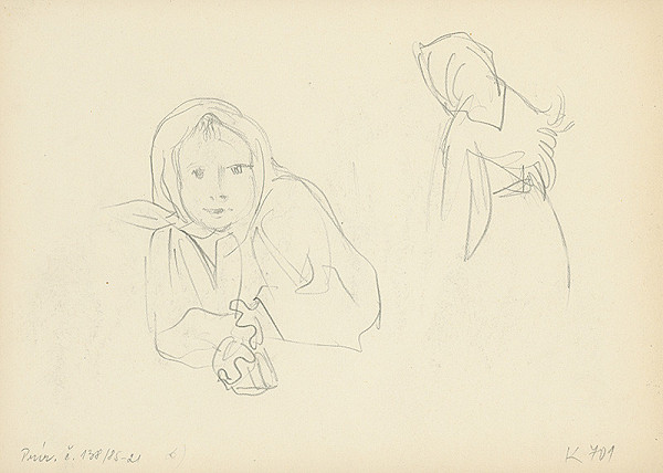 Jaroslav Vodrážka – Dva náčrty dievčatka