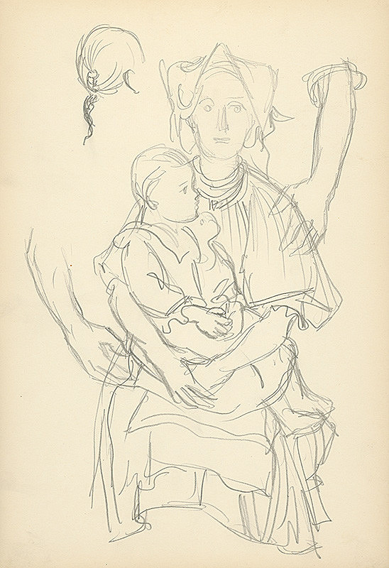 Jaroslav Vodrážka – Matka s dievčatkom na kolenách