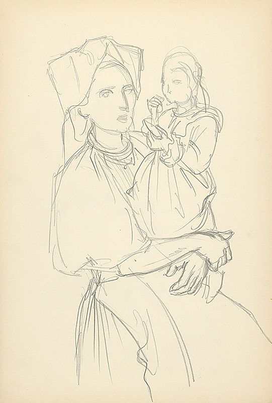 Jaroslav Vodrážka – Matka s dievčatkom na rukách