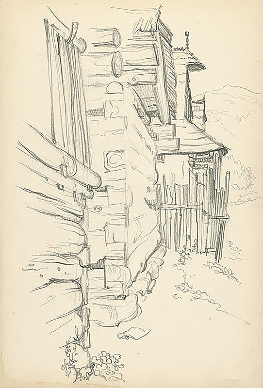 Jaroslav Vodrážka – Pouličná zástavba hospodárskych objektov a domov 