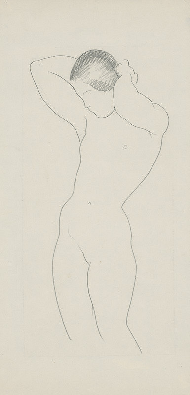 Mikuláš Galanda – Stojaci ženský akt 