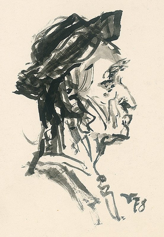 Jaroslav Vodrážka – Hlava starca v klobúku 