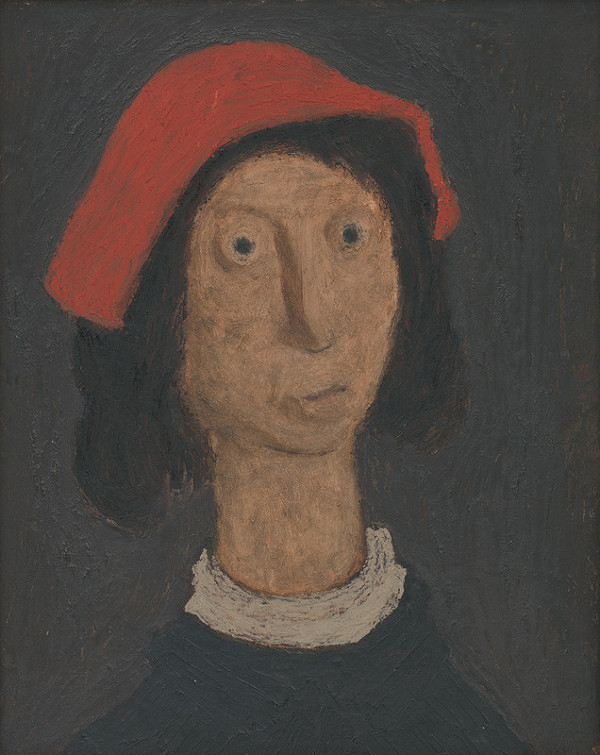 Koloman Sokol – Portrét muža s červenou čiapkou