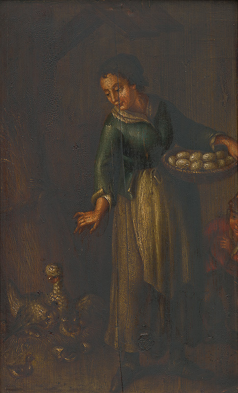 Stredoeurópsky autor – Žena s košíkom vajec 