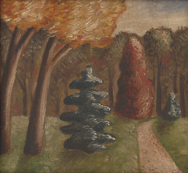 Mikuláš Galanda – Cesta v parku v kúpeľoch. 