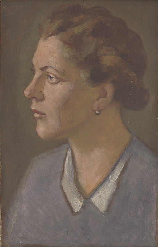 Milan Thomka Mitrovský – Portrét dámy z profilu 