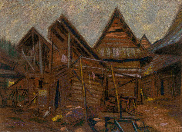 Július Muška – Dvor v Ružbachoch 