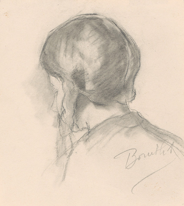 Andor Borúth – Hlava dievčaťa s vrkočom 