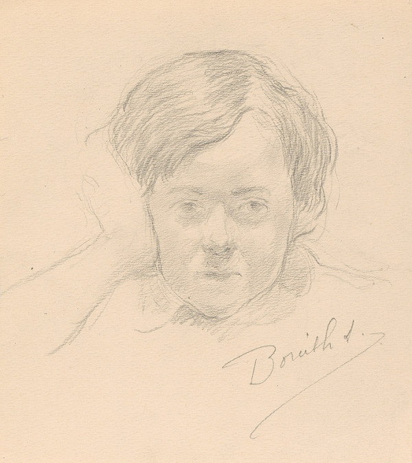 Andor Borúth – Detský portrét s podopretou hlavou