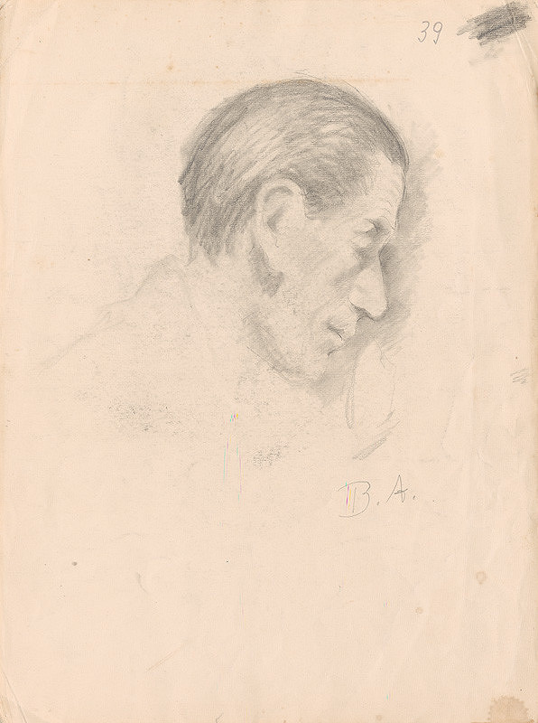 Andor Borúth – Portrét muža z profilu 