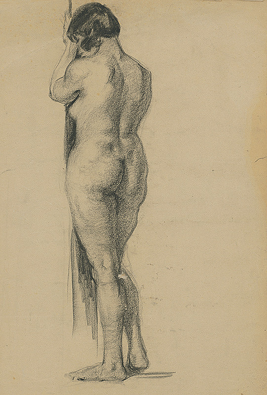 Viktor Kiss – Stojaci ženský akt odzadu 