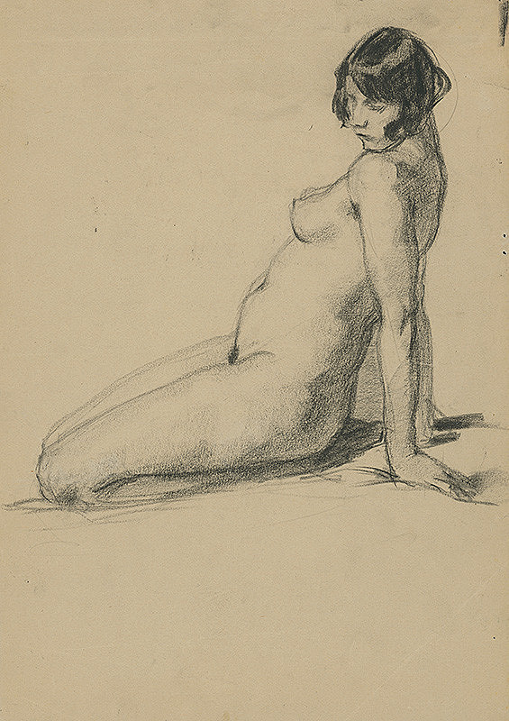 Viktor Kiss – Sediaci ženský akt 