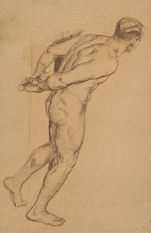 Viktor Kiss – Mužský akt so zapaženými rukami