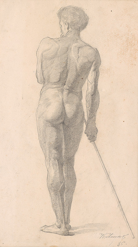 Ferdinand Katona – Mužský akt odzadu III. 