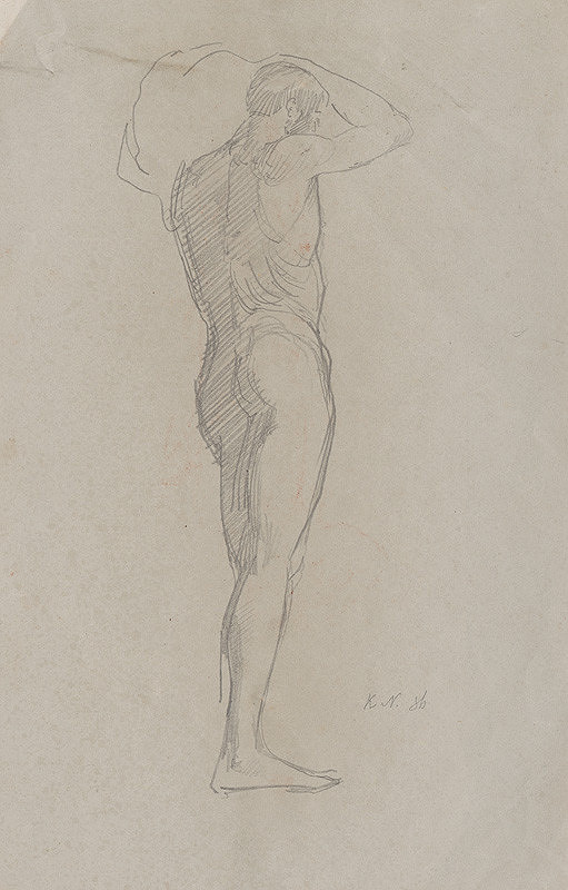 Ferdinand Katona – Mužský akt s bremenom odzadu 